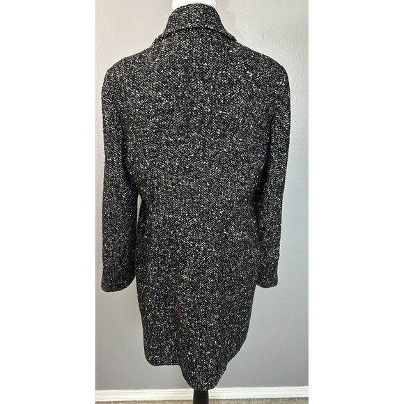 VTG London Fog Women Black Tweed Pea Coat Wool Blend Pockets Lined Jacket Size S - Picture 4 of 8